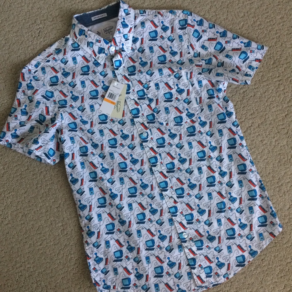 Men’s Original Penguin Slim Fit Gamer motif shirt - Picture 2 of 8
